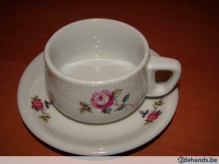 Tas met ondertas in stevig porselein, Enlèvement, Neuf, Porcelaine, Tasse(s) et/ou soucoupe(s)