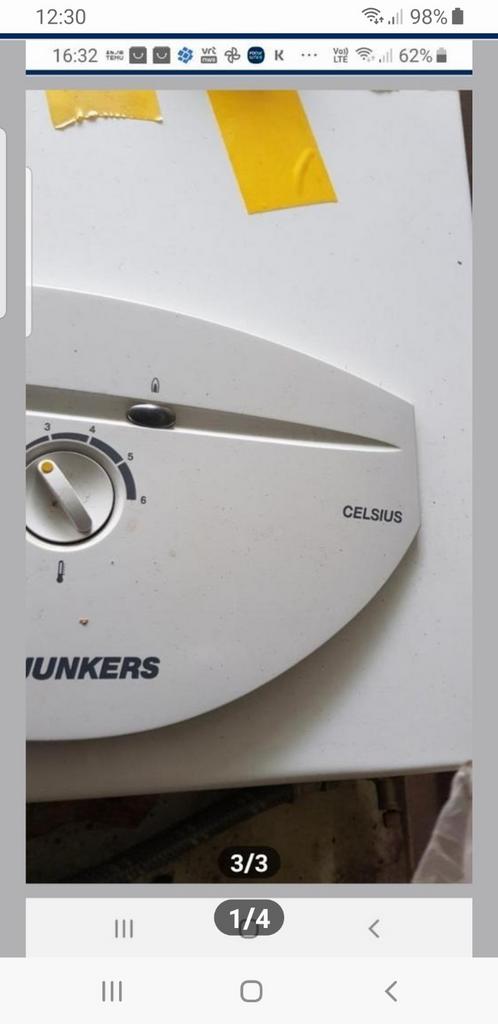 Junkers boiler, Ophalen, Boiler