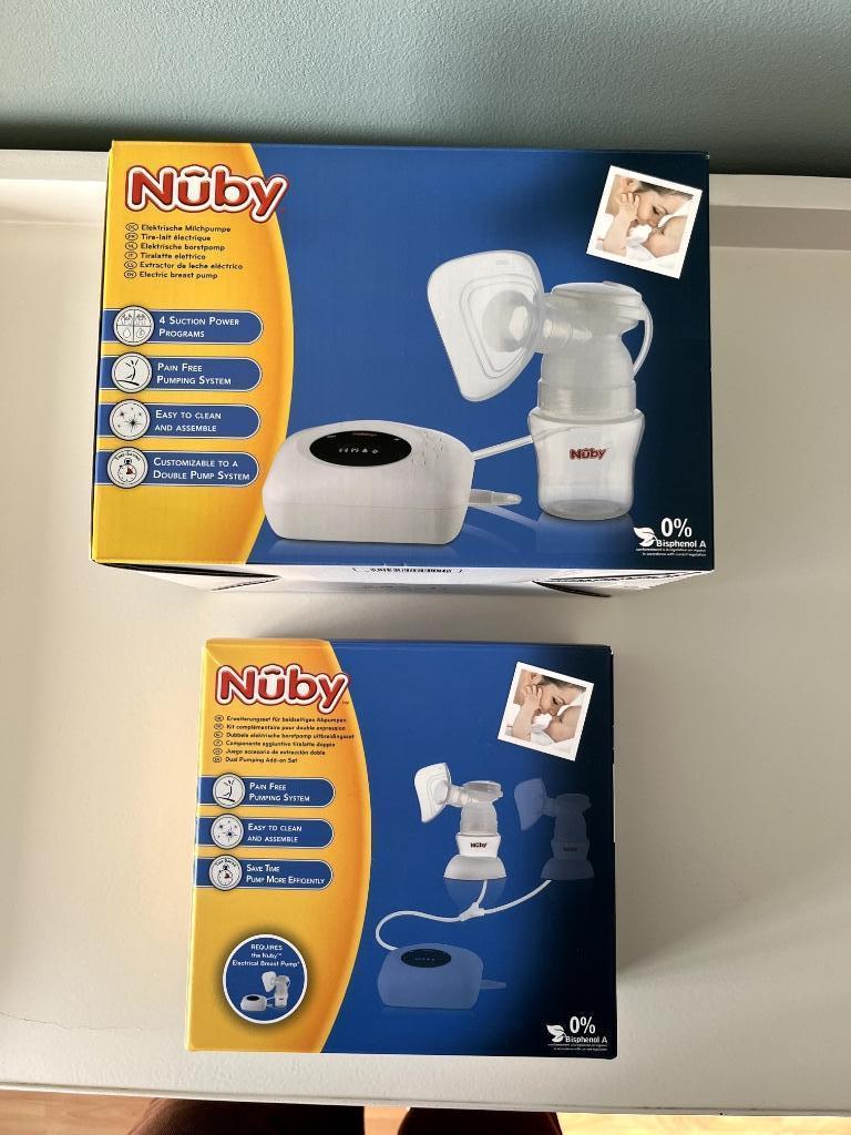 Nuby dubbele elektrische borstkolf - draadloos, Enlèvement ou Envoi, Neuf, Tire-lait