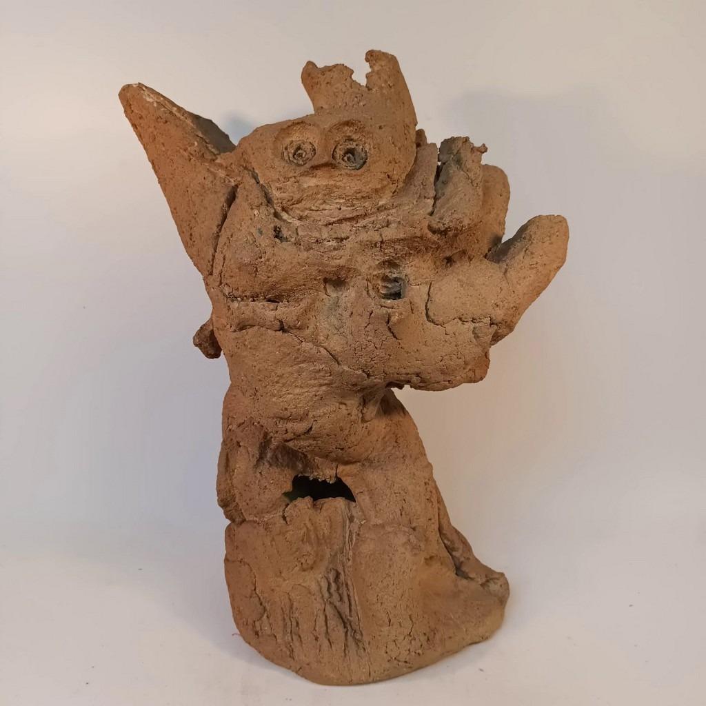 Joris Buseijne (1931) - sculptuur, Uil in boom 40 cmr, Ophalen of Verzenden
