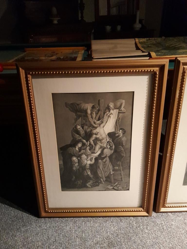 Staalgravures begin 19de eeuw Rubens en Rafael, Antiek en Kunst, Ophalen of Verzenden