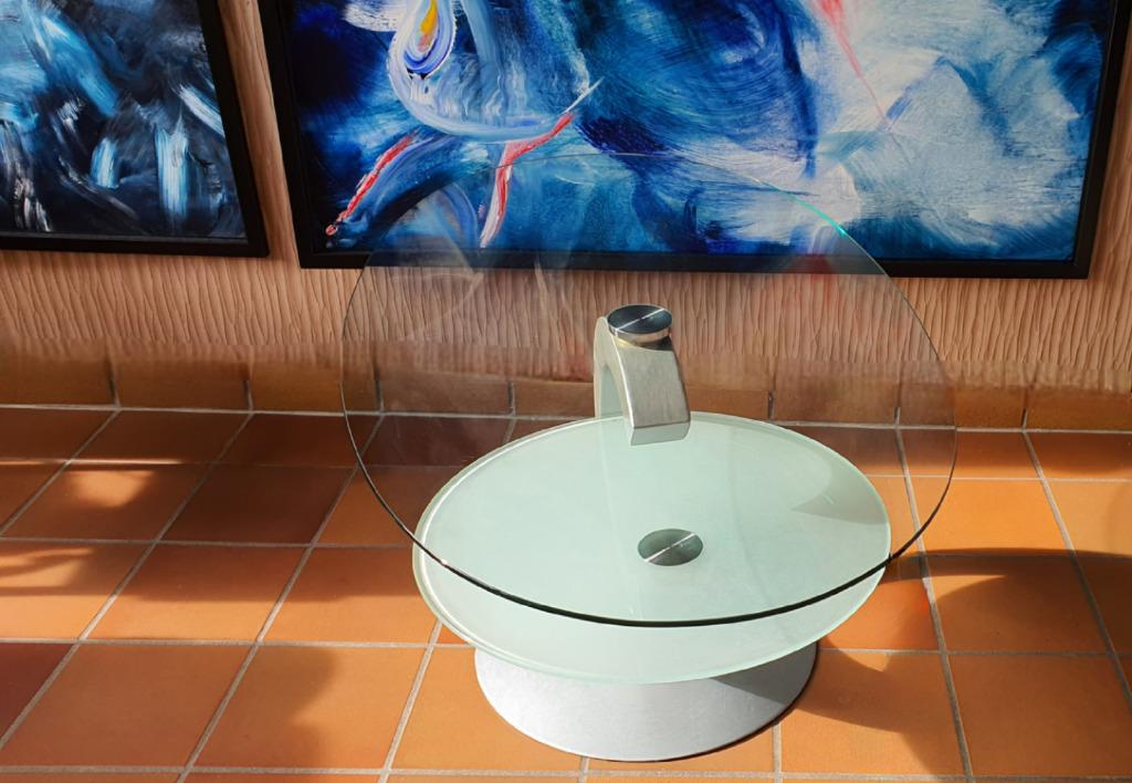 Table de salon en verre, table basse contemporaine moderne, Maison & Meubles, Tables | Tables de salon, Comme neuf, 50 à 100 cm