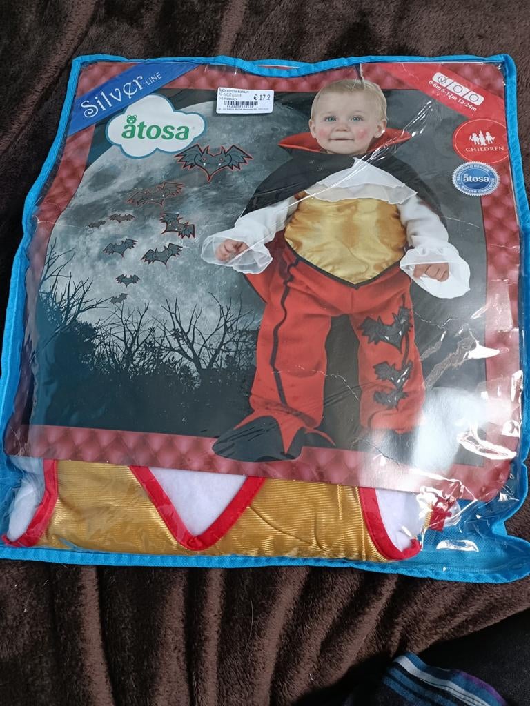 Baby vampierkostuum 0/6 mnd, Kinderen en Baby's, Ophalen of Verzenden, Zo goed als nieuw
