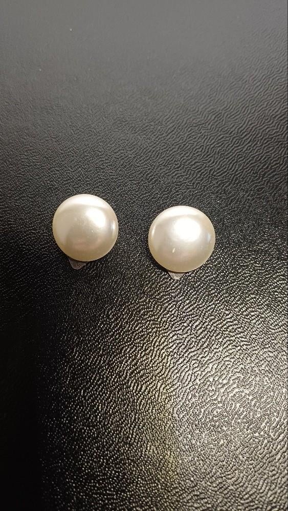 oorbellen nacré wit, Handtassen en Accessoires, Oorbellen, Overige materialen, Gebruikt, Wit, Ophalen of Verzenden