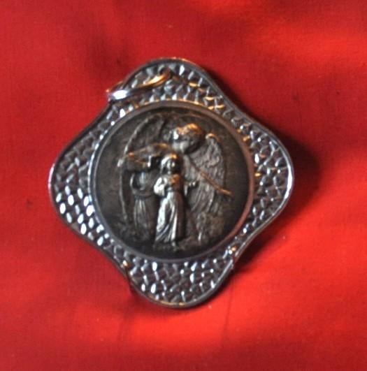 porte cle religieux médaille ange protecteur, Antiquités & Art, Enlèvement ou Envoi