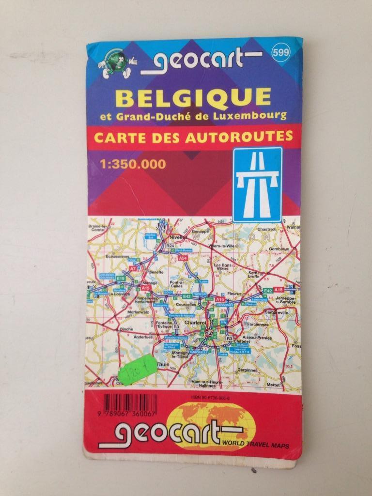 Carte Routière Geocart Belgique Grand Duché du Luxembourg, Enlèvement ou Envoi
