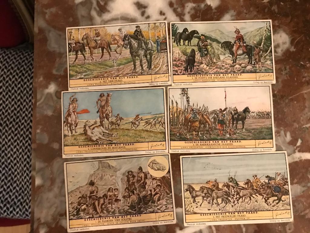 6 chromos Liebig, Ophalen of Verzenden