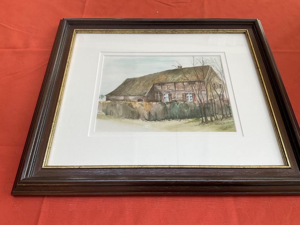 Aquarel 't Pannenhuis, Schoor Balen, G Mentens, Antiek en Kunst, Ophalen of Verzenden