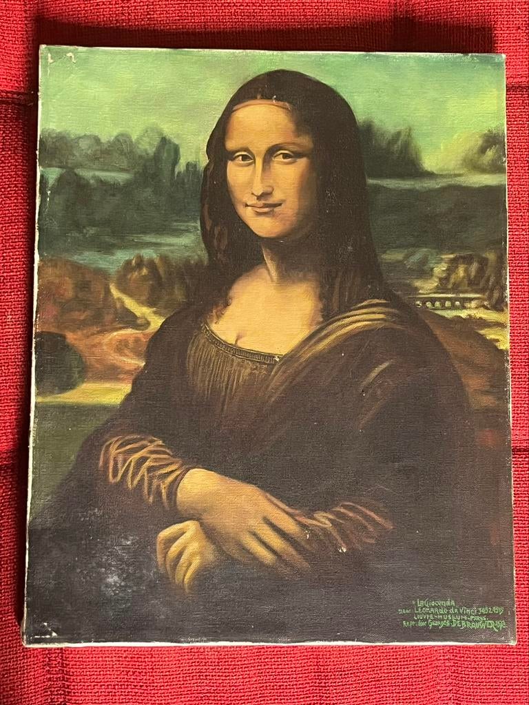 Mona Lisa Schilderij van Leonardo da Vinci, Antiek en Kunst, Ophalen