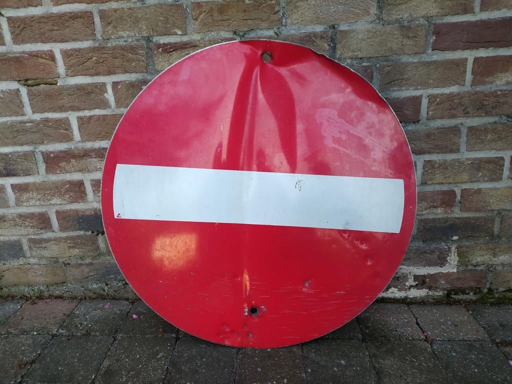 Panneau sens interdit 70 cm, Enlèvement ou Envoi, Comme neuf
