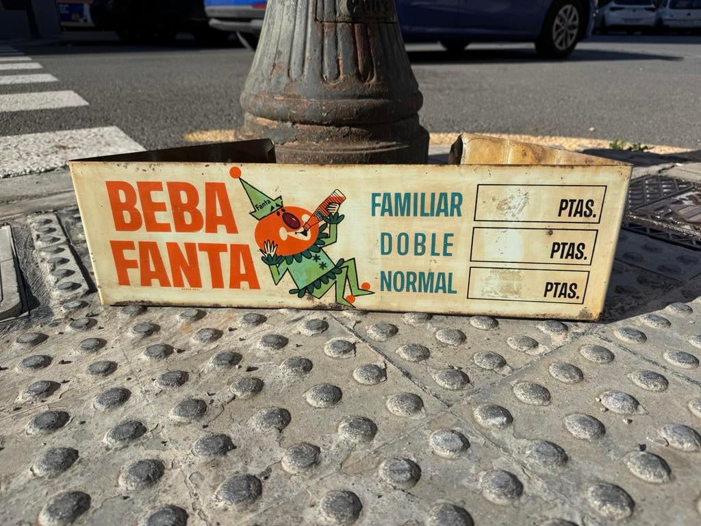 Ancien panneau publicitaire FANTA, Enlèvement ou Envoi, Utilisé, Panneau publicitaire