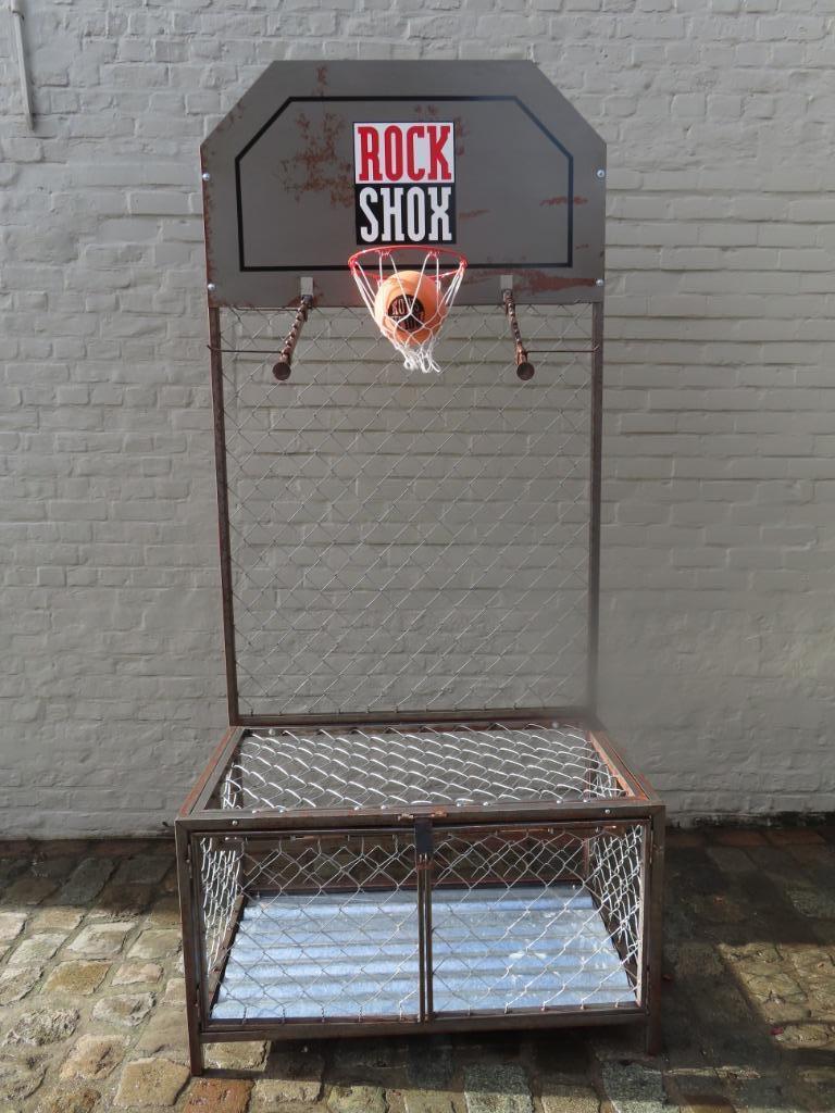 Retro reclame rek , Rock Shox , h 240 cm B 106 cm, Ophalen, Nieuw, Reclamebord