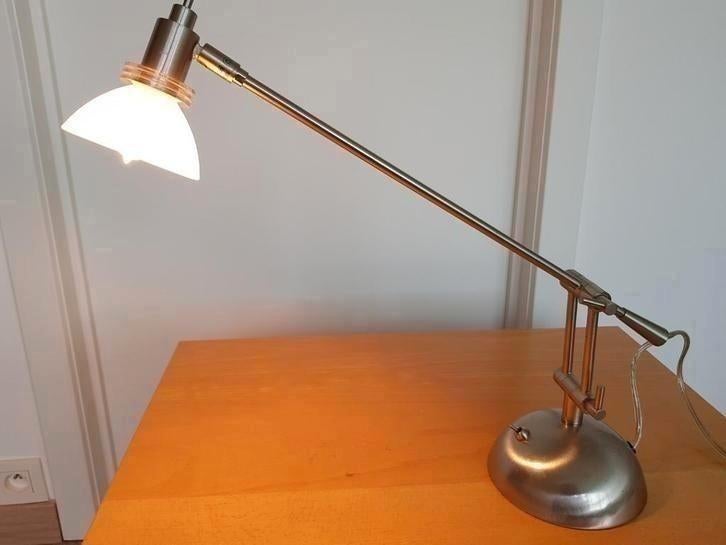 Metalen bureaulamp, Ophalen of Verzenden, Zo goed als nieuw, Bureaulamp, Verstelbaar