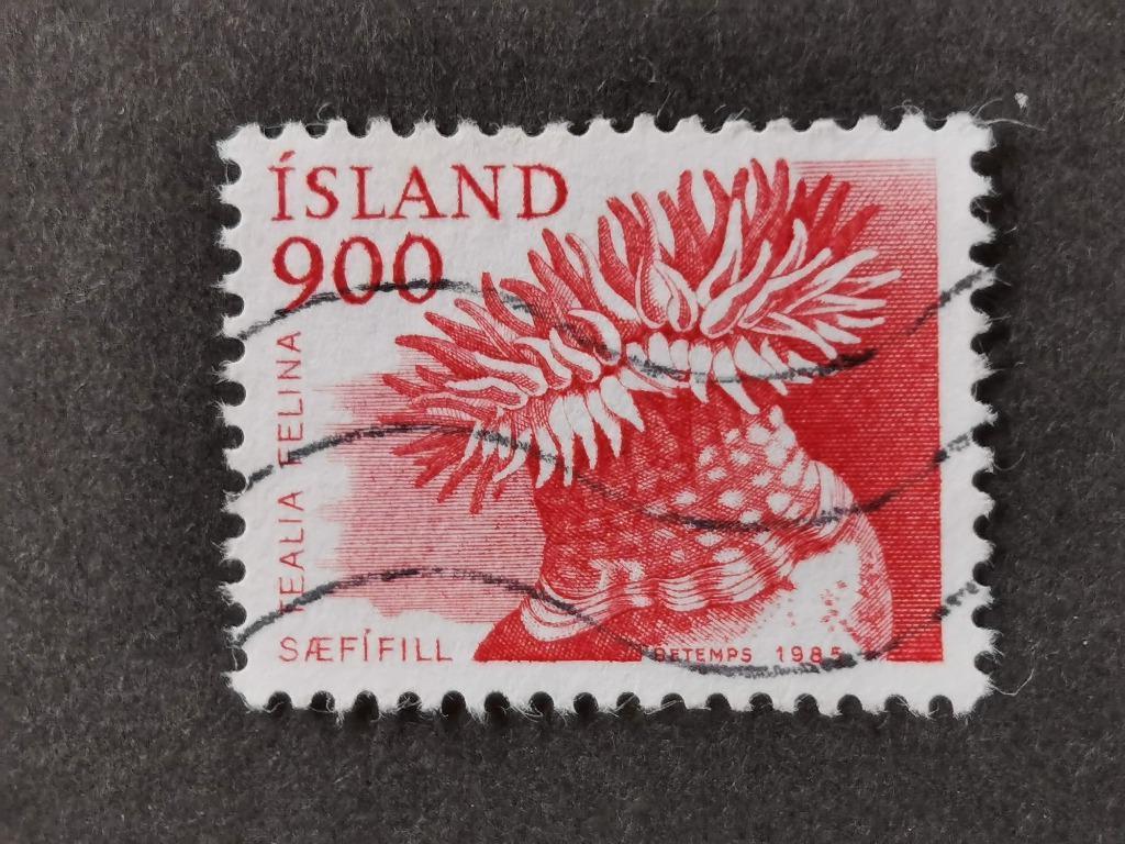 Ijsland 1985 - onderwaterfauna - Zeedahlia, Postzegels en Munten, Postzegels | Europa | Scandinavië, Ophalen of Verzenden, IJsland
