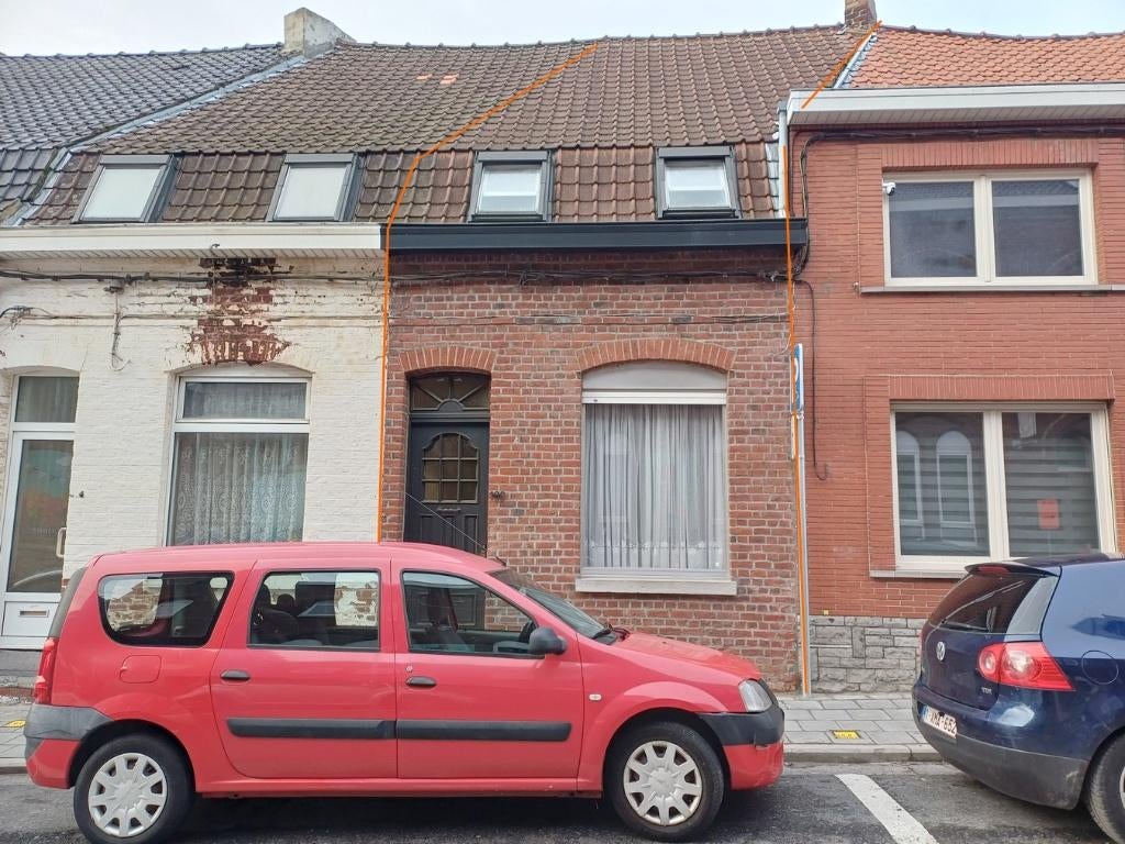 Maison mitoyenne avec jardin - beau potentiel de rénovation, Immo, Maisons à vendre, Maison 2 façades, Mouscron, 41694 kWh/an