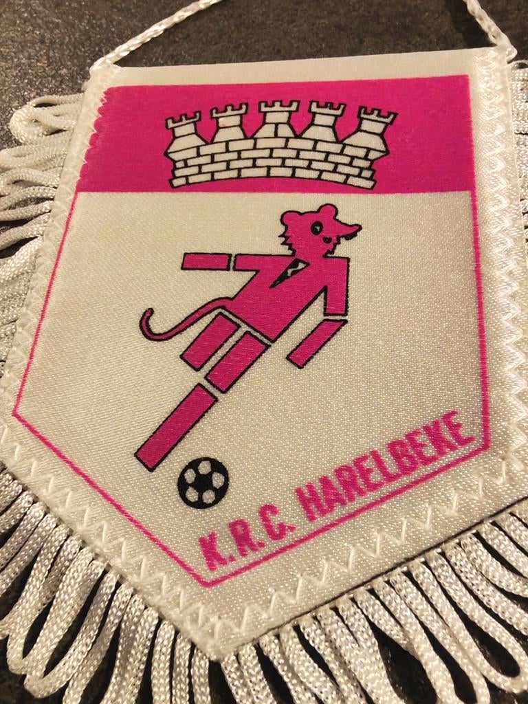 1990s KRC Harelbeke fanion wimpel vaantje vaandel, Ophalen of Verzenden, Zo goed als nieuw, Vaantje of Sjaal