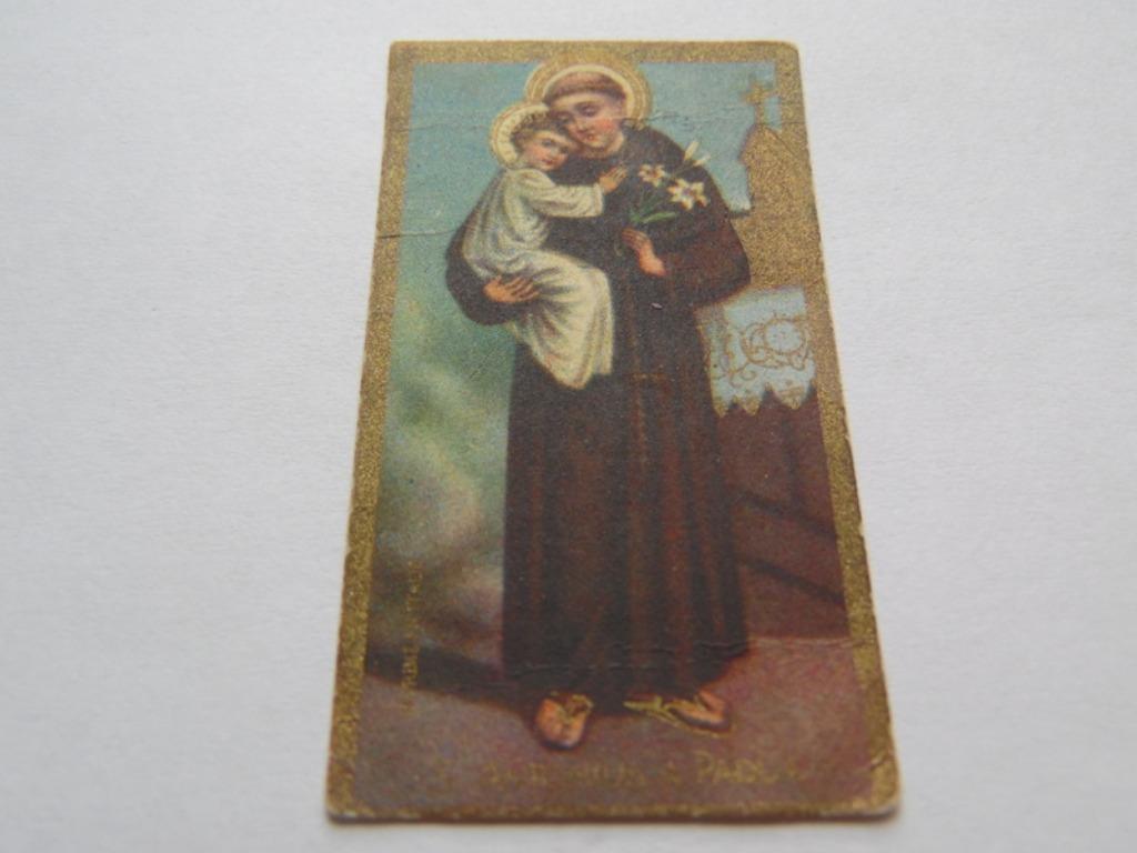 G7 * oud Klein Heiligenprentje * Heilige Antonius van Padu, Enlèvement ou Envoi, Image pieuse