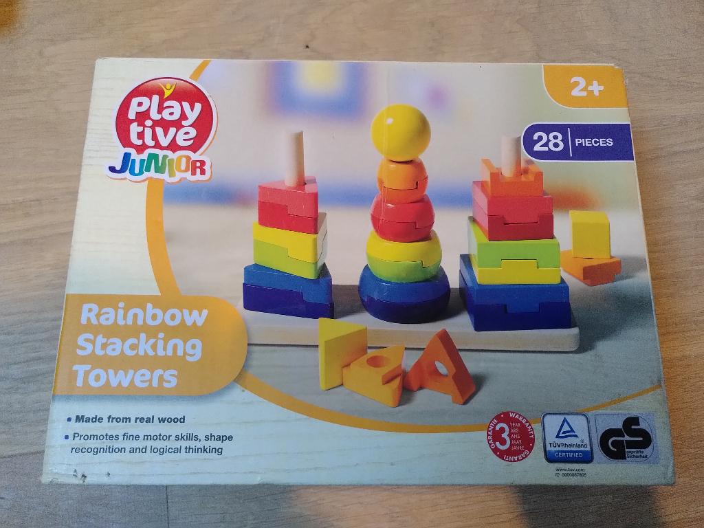 Rainbow Stacking Towers 28 pcs, Enlèvement, Comme neuf, Autres types