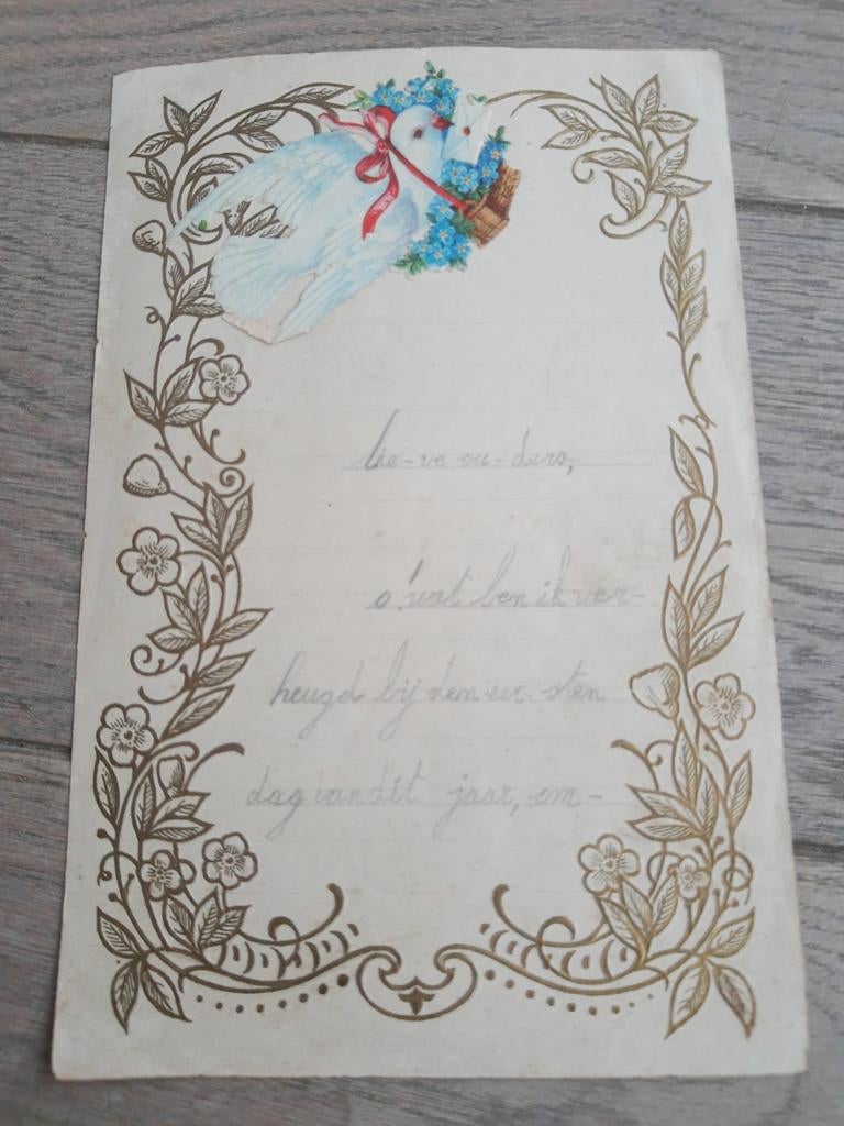 Nieuwjaarsbrief Balegem 1935, Antiek en Kunst, Ophalen of Verzenden