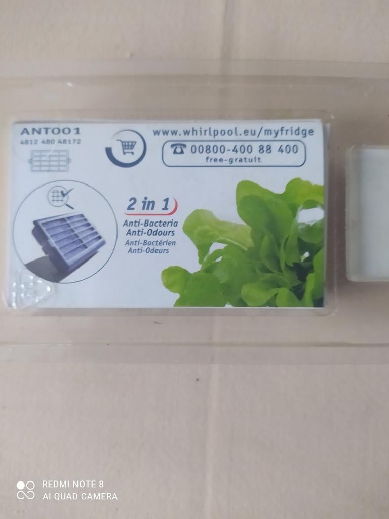 Filtre antibactérien pour réfrigérateurs Whirlpool, Enlèvement ou Envoi, Neuf