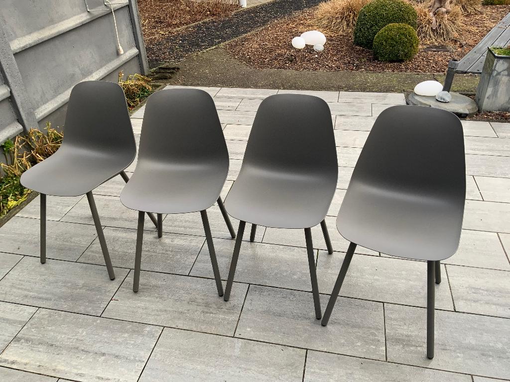 Stoelen, Huis en Inrichting, Stoelen, Ophalen, Gebruikt, Grijs, Vier