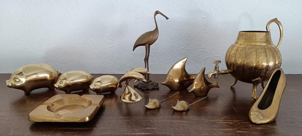 Lot de figurines en cuivre/laiton., Enlèvement ou Envoi, Cuivre