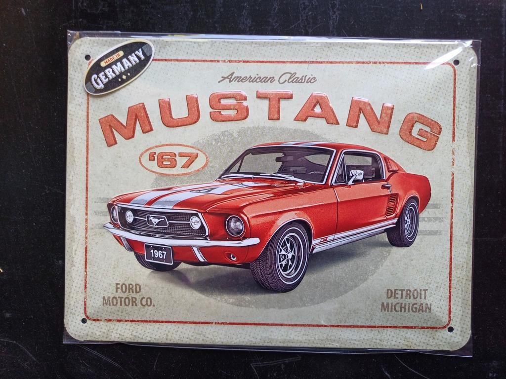 Plaque métallique FORD MUSTANG neuve, Enlèvement ou Envoi, Panneau publicitaire