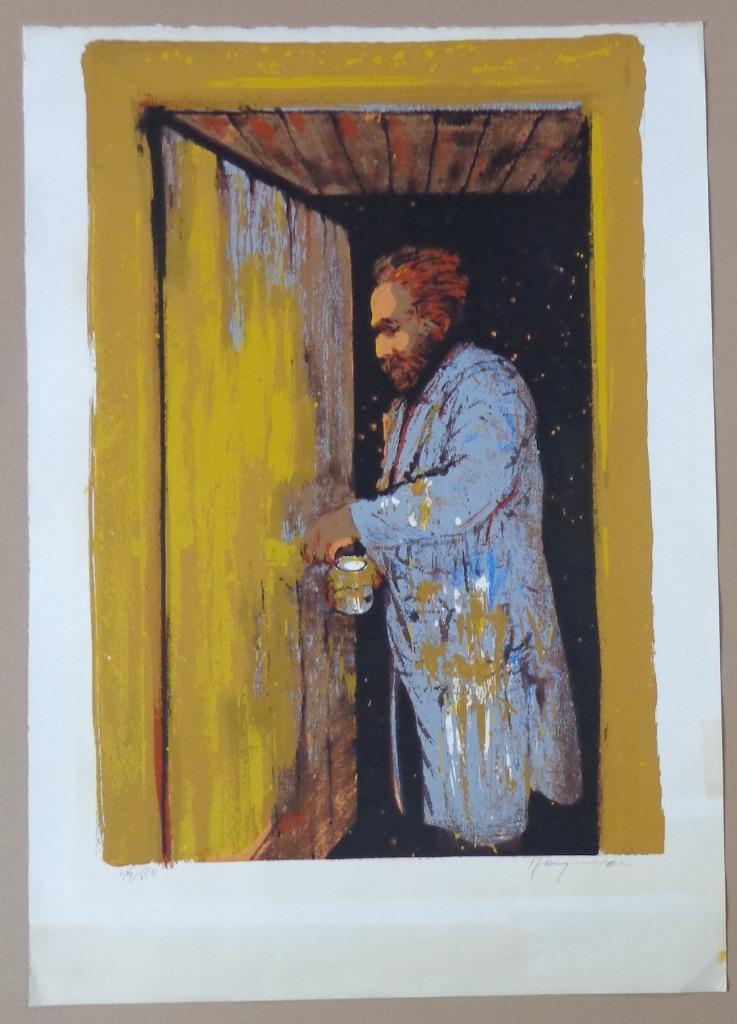 HUGO  HEYRMAN / VINCENT VAN GOGH / KLEURLITHO / 89x63cm SIG, Gesigneerd, Ophalen of Verzenden