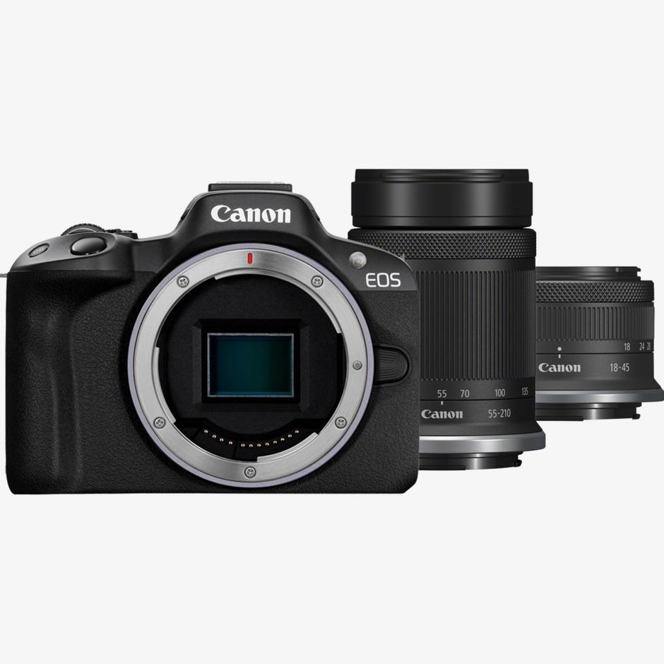 Canon EOS R50+ lens RF-S 18-45mm IS+ lens RF-S 55-210mm, Audio, Tv en Foto, Fotocamera's Digitaal, Zo goed als nieuw, Canon, Ophalen of Verzenden