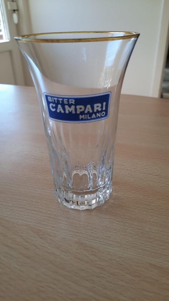 vintage Campari glazen 3 stuks, Ophalen of Verzenden, Gebruikt