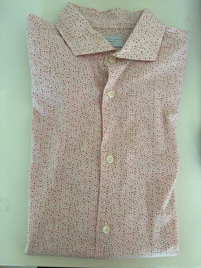 Gespikkeld hemd, Selected, XL, slim fit, Ophalen of Verzenden, Zo goed als nieuw, Roze, Selected Homme
