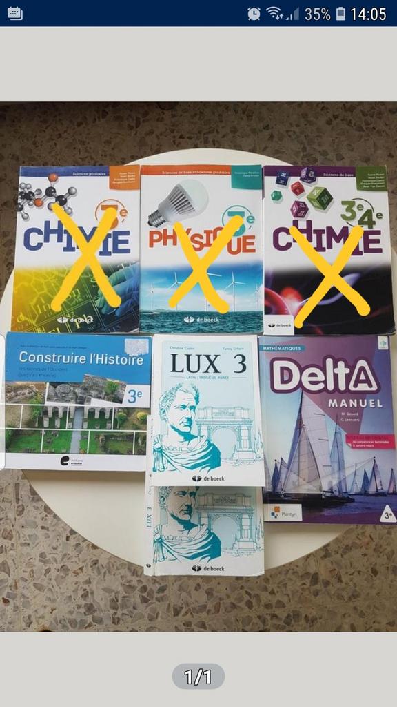 Livres 3e secondaire,  Chimie 3&4, Physique, Math,, Enlèvement, Comme neuf, Secondaire, Histoire