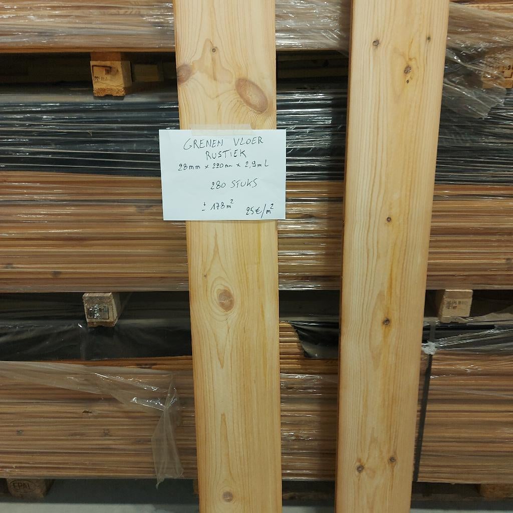 grenen rustieke vloer, Doe-het-zelf en Bouw, Hout en Planken, Ophalen, Nieuw, Grenen, 25 tot 50 mm