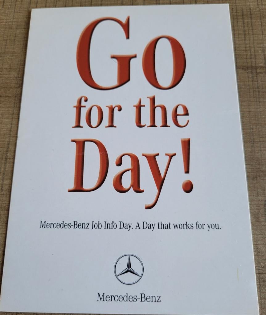 Postkaart/ reclamekaart: Mercedes-Benz, Verzamelen, Postkaarten | Themakaarten, Ophalen of Verzenden, 1980 tot heden, Ongelopen