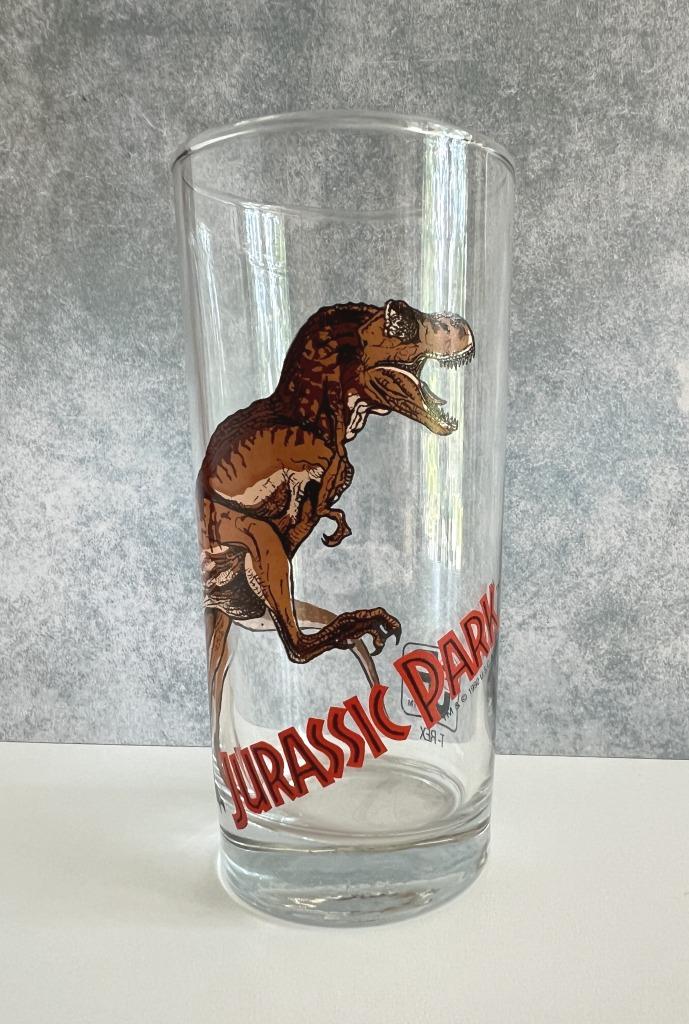 Verre long drink Jurassic Park - 1992, Verre à soda, Enlèvement ou Envoi, Aucun, Utilisé