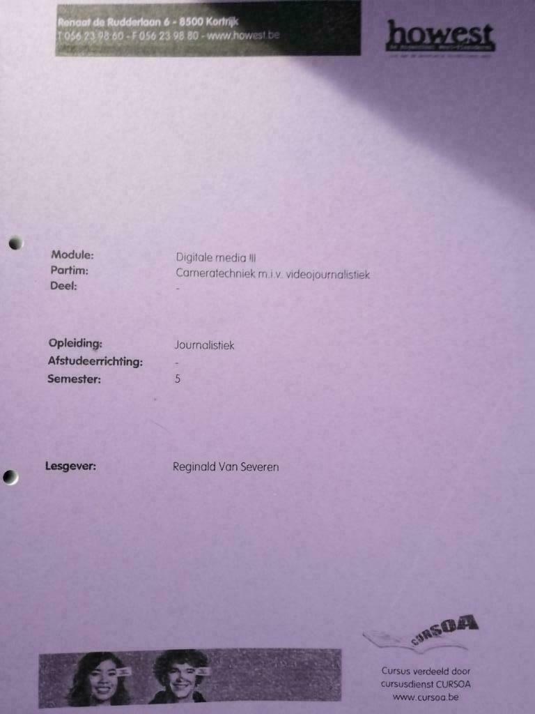 cursus DIGITALE MEDIA III, Ophalen of Verzenden, Zo goed als nieuw, Hogeschool