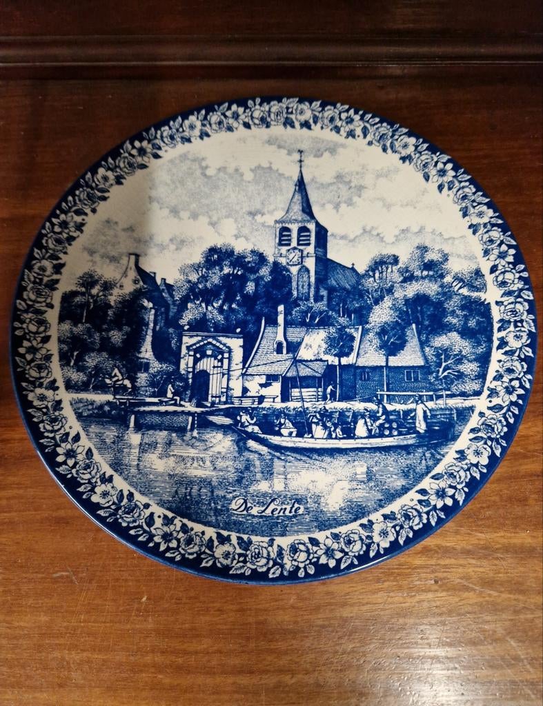Delft blauw Chemkefa bord 1960 De Lente, Ophalen of Verzenden