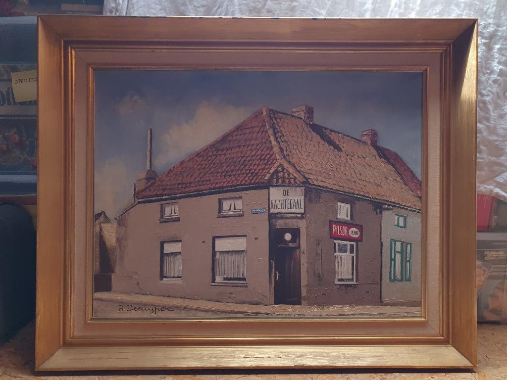 Schilderij Cafe De Nachtegaal, Ophalen