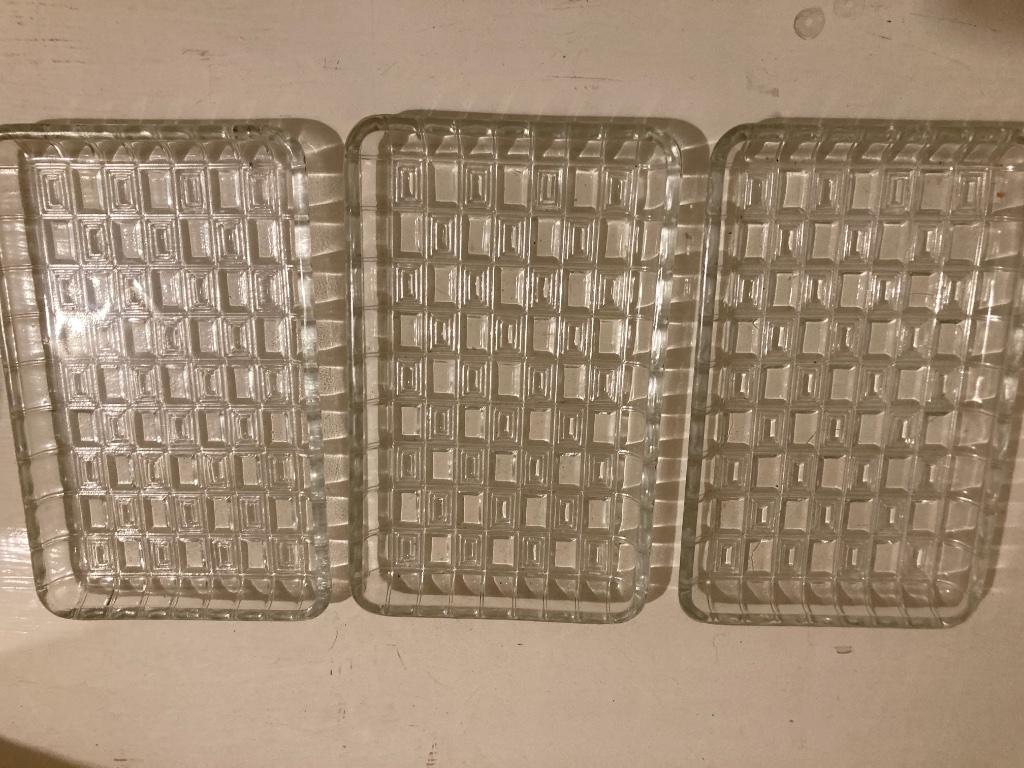 Glazen schalen, Ophalen, Schaal, Rechthoekig, Glas