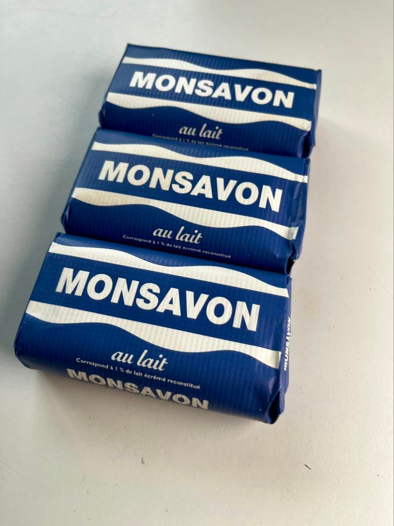 Monsavon 3x 125g | Savon Au Lait Zeep, Ophalen of Verzenden, Nieuw, Gevuld