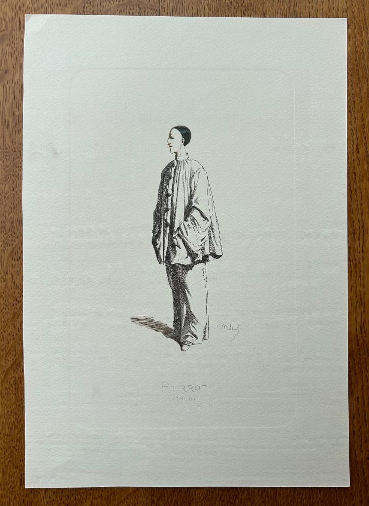 Kunstdruk Maurice Sand, Pierrot 1846, Ophalen of Verzenden