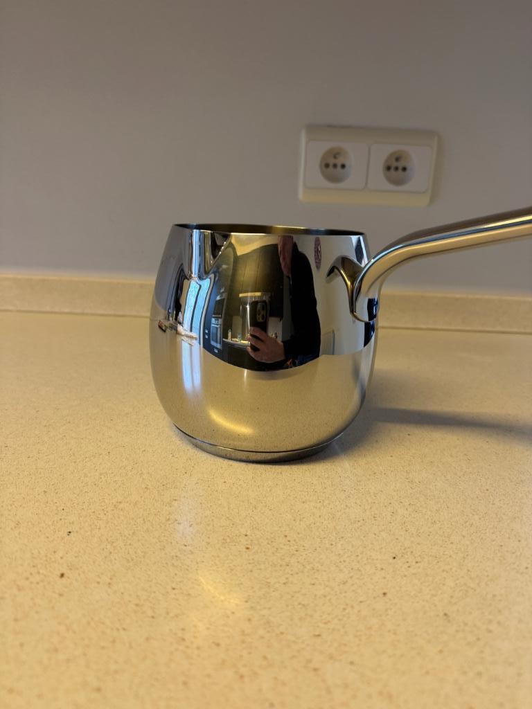 Alessi Mami melkketel, Huis en Inrichting, Keuken | Potten en Pannen, Ophalen, Nieuw, Inox