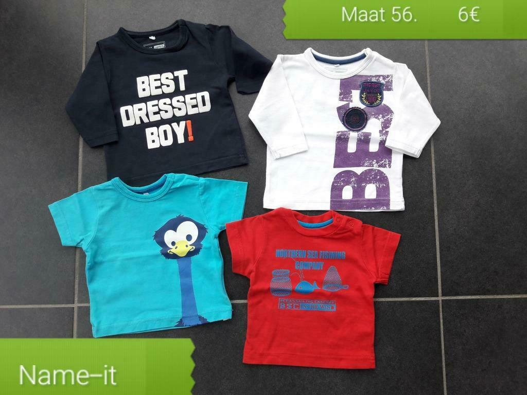 Maat 56, 4 shirts, oa. Name-it, zeer goede staat., Enfants & Bébés, Vêtements de bébé | Taille 56, Enlèvement ou Envoi, Comme neuf