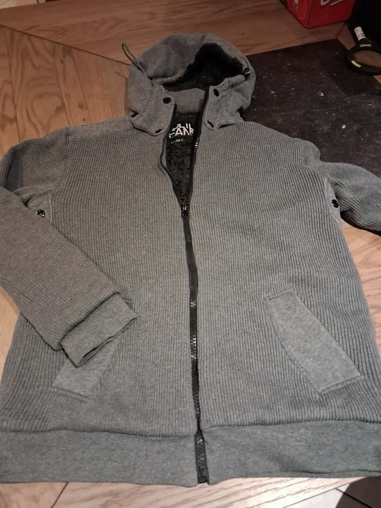 Jas warm met wol in grijs merk solid jeans – maat xl, Kleding | Heren, Maat 56/58 (XL), Ophalen of Verzenden, Grijs, Gedragen