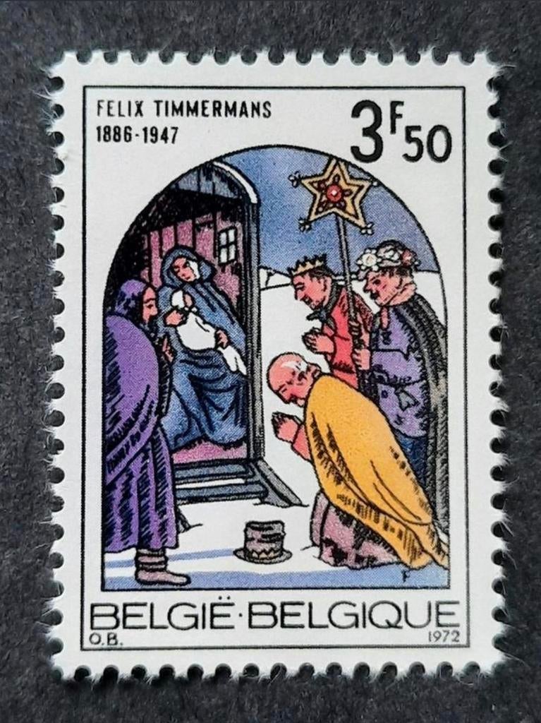 België: OBP 1650 ** Kerstmis 1972., Kerst, Frankeerzegel, Ophalen of Verzenden, Zonder stempel