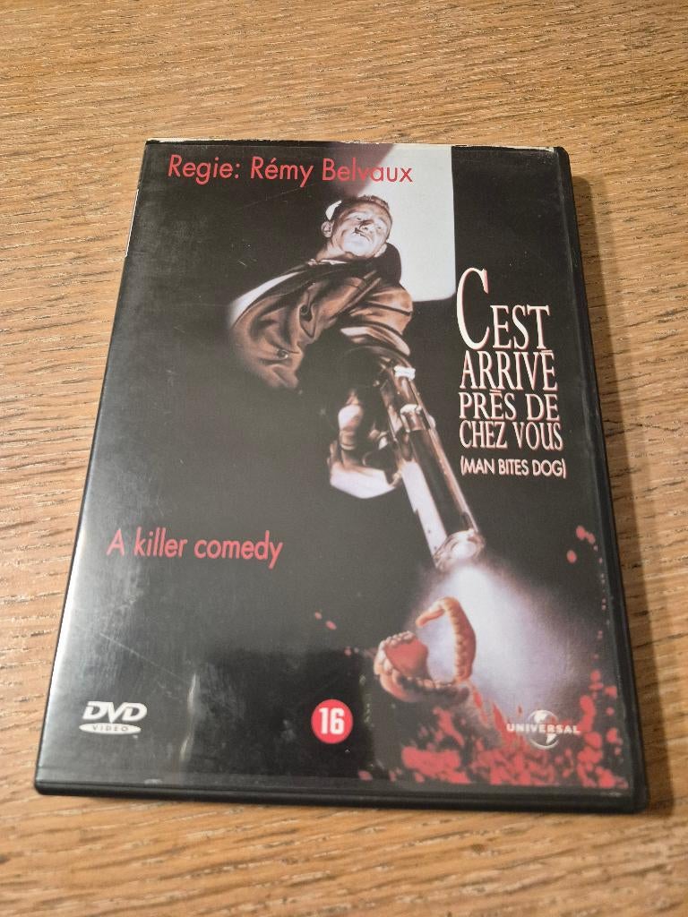 Dvd C'est arrivé près de chez vous (man bites dog), Cd's en Dvd's, Vanaf 16 jaar, Ophalen of Verzenden, Zo goed als nieuw, Maffia en Misdaad