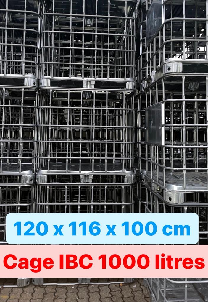 Cage IBC pour stockage de bois ou tuiles. LIVRAISON possible, Jardin & Terrasse, Enlèvement ou Envoi