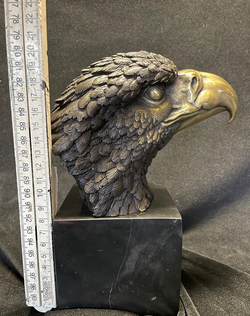 Bronzen arendskop 22 cm A.Thornbum 4 kilo zuiver brons, Antiek en Kunst, Ophalen of Verzenden