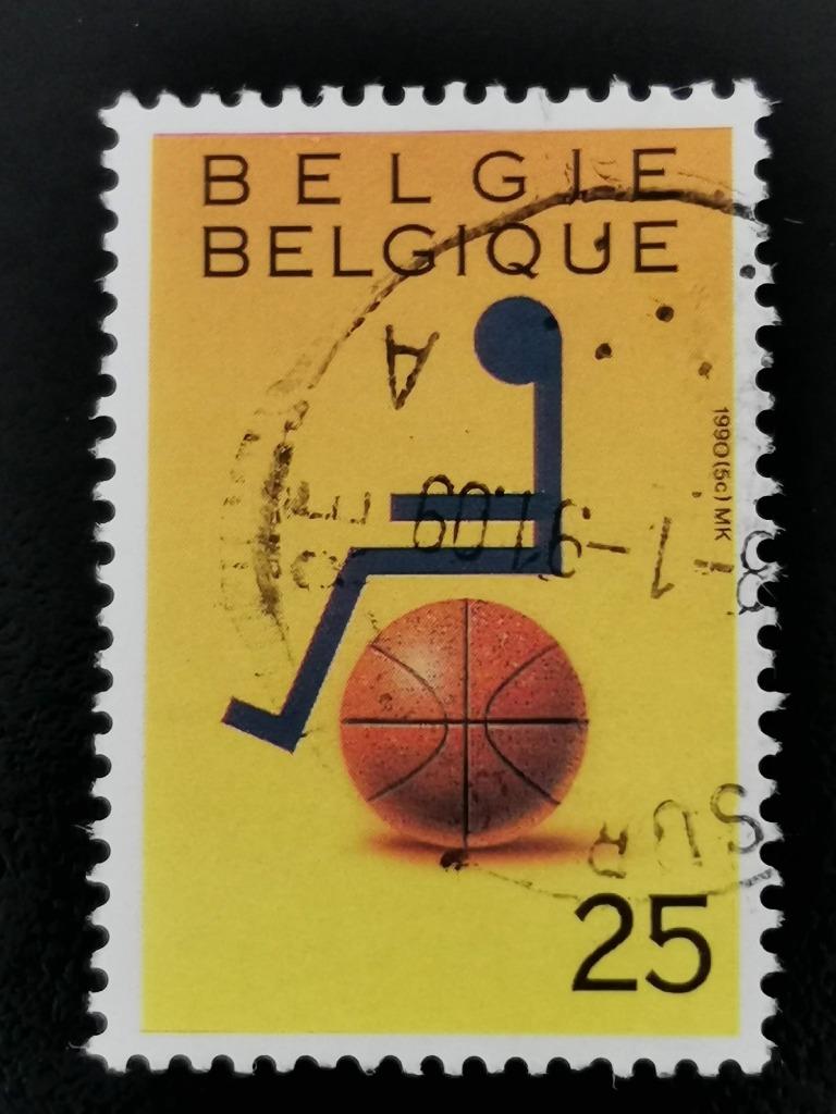 Belgie 1990 - sport - rolstoelbasketbal, Ophalen of Verzenden, Gestempeld, Sport
