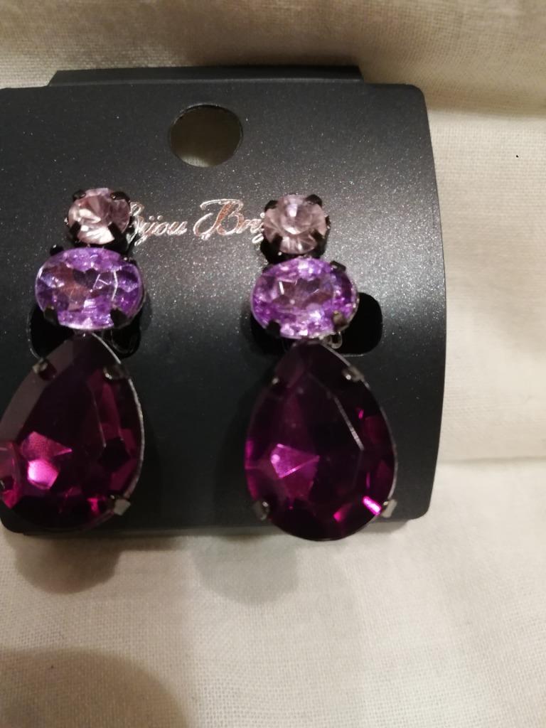 Mauve oorbellen, Overige materialen, Hangers, Paars, Ophalen of Verzenden